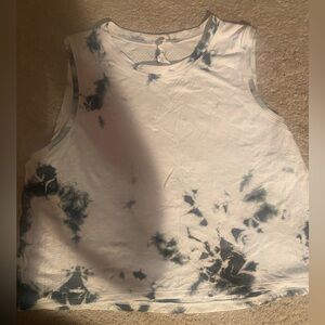 Lululemon Athletica Black and White Tie-Dye Tank Top